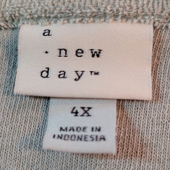NWT A NEW DAY Terry Tank Top, Light Green, Size 4X - Picture 7 of 10